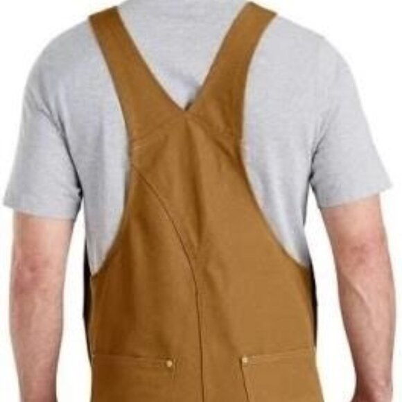 NEW Carhartt Mens Relaxed Fit Duck Bib Overall dark brown, 44W x 28L - Picture 2 of 5
